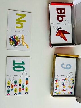Children's Alphabet and Number Puzzle Cards